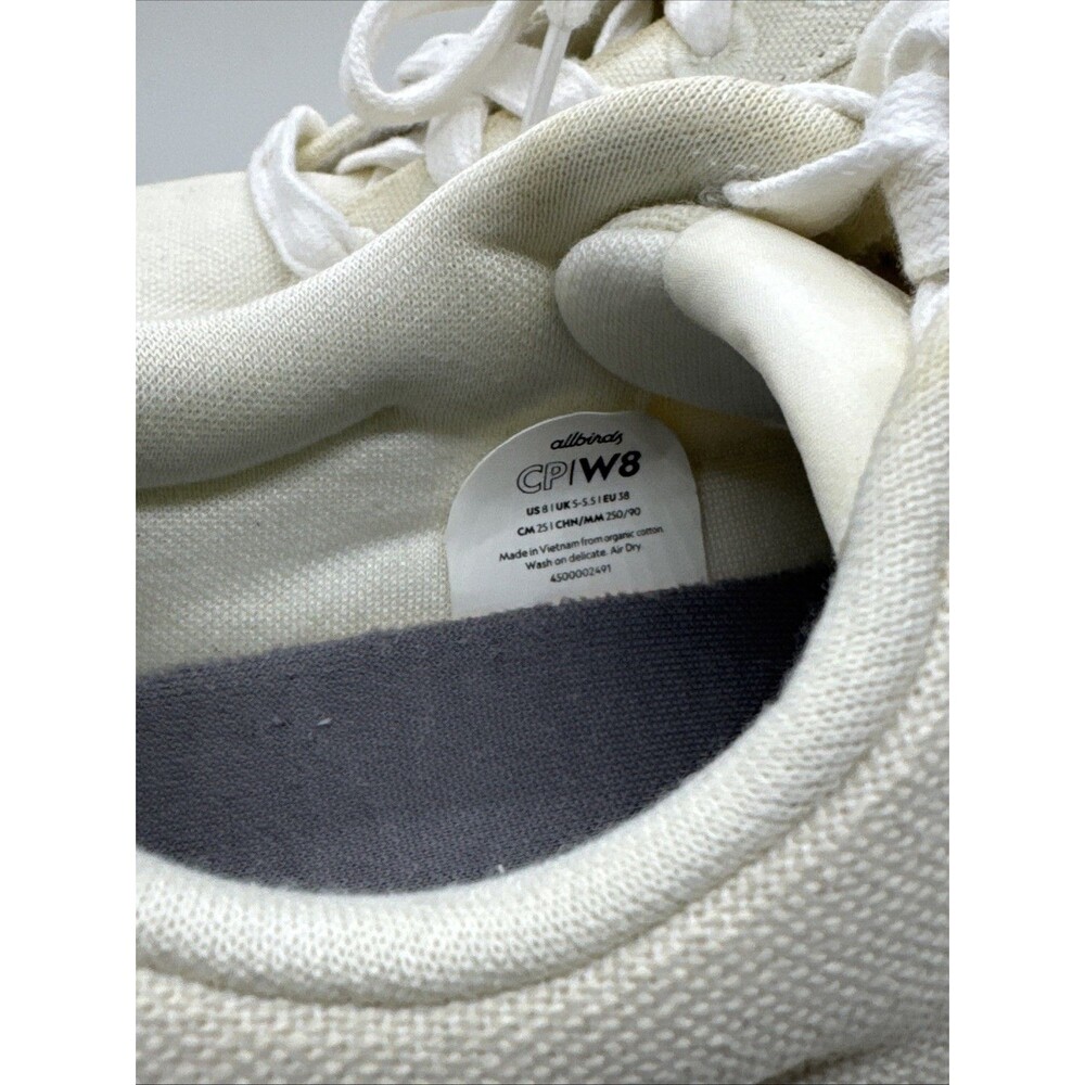 Allbirds Women's Lace Up Canvas Pacers Sneakers Shoes Casual Off White Size 8 - Picture 11 of 13
